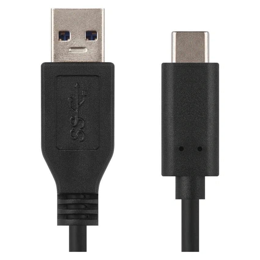 Przewód USB 3.1 wtyk A - wtyk C [1m], czarny szybkie ładowanie Quick Charge, transmisja danych [25/100]