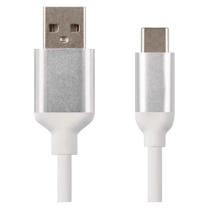 Przewód USB 2.0 wtyk A - wtyk C [1m], biały [25/100]