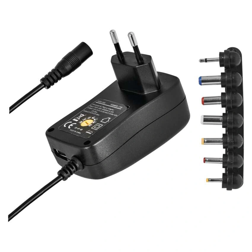 zasilacz impulsowy 1000mA z wymiennymi końcówkami, USB