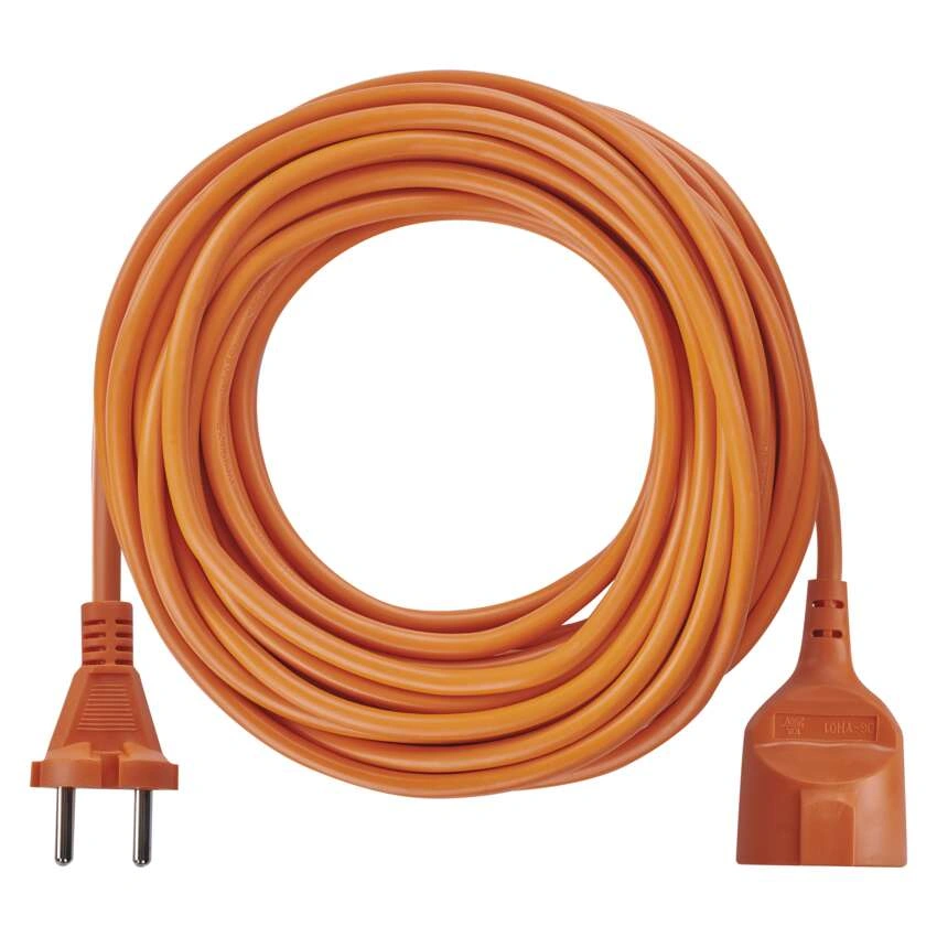 Przedłużacz 20m / 1 gniazdo / pomarańczowy / PVC / 230V / 1mm2