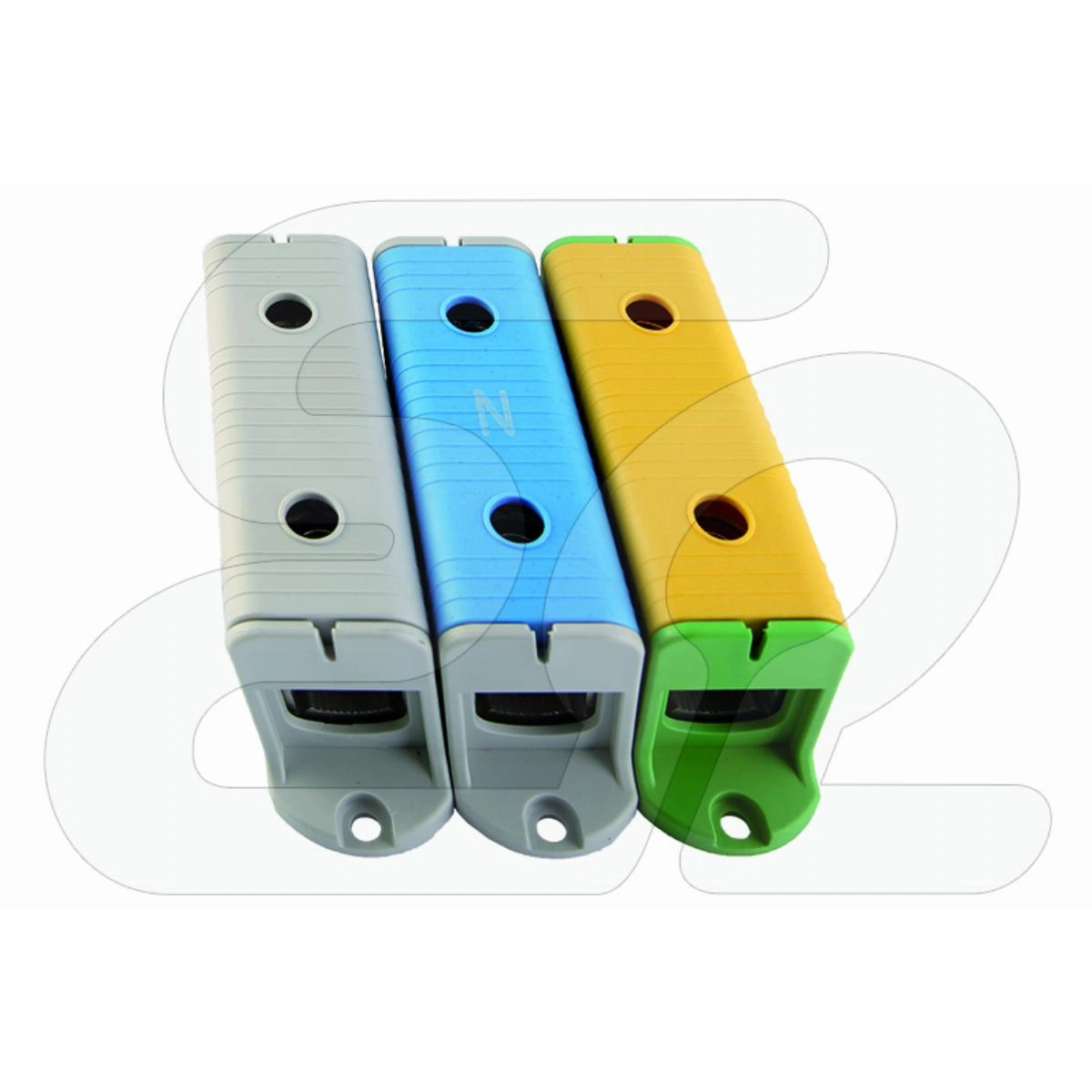 Złączka gwint. AL/CU/ 6-95mm2 / TS 35/ 1 tor, kolor: ż/o ZJUN-95 PE (8 SZT.) ERGOM