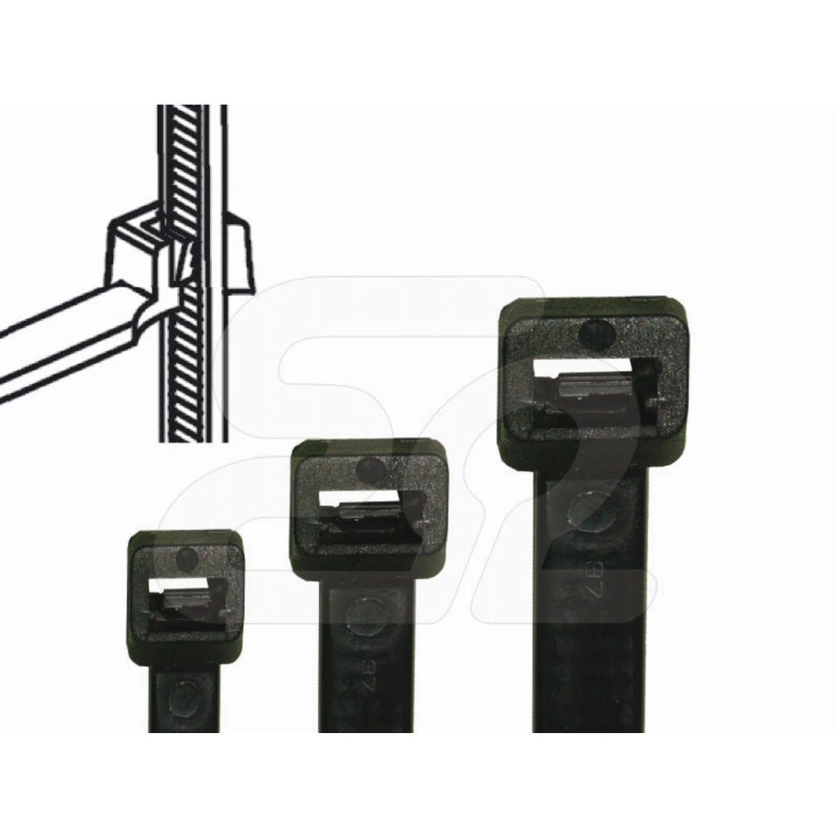 Taśma TKUV 40/5 czarna [opak.100szt.][kart.60opak.]