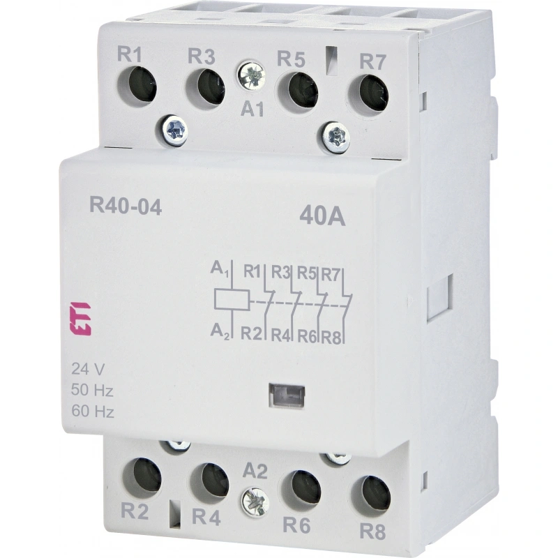 R40-04 24V Stycznik modułowy 40A 4 styki rozwierne (3 mod. 4 bieg.)