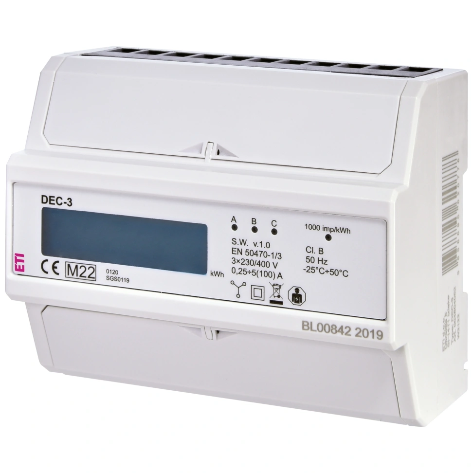 DEC-3 Wskaźnik zużycia energii 3-fazowy