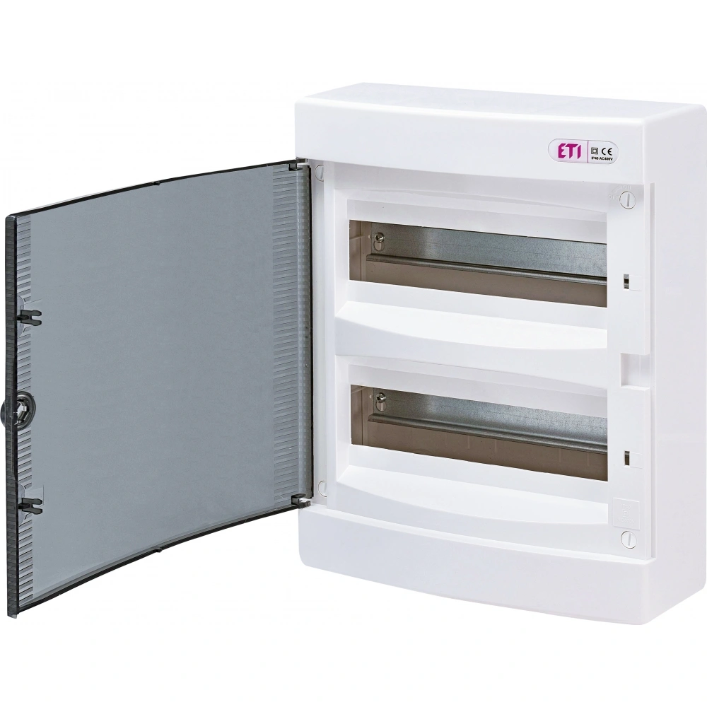 ECT24PT-s Obudowa natynkowa 24 mod. drzwi transparentne