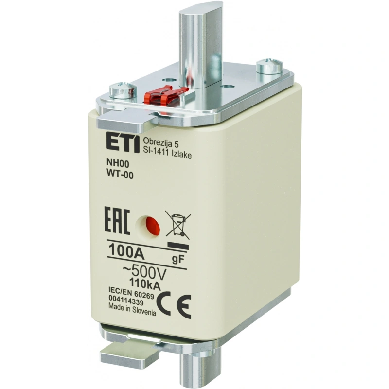 NH00/WT-00 gF 100A/500V Wkładka topikowa NH - szybka / KOMBI