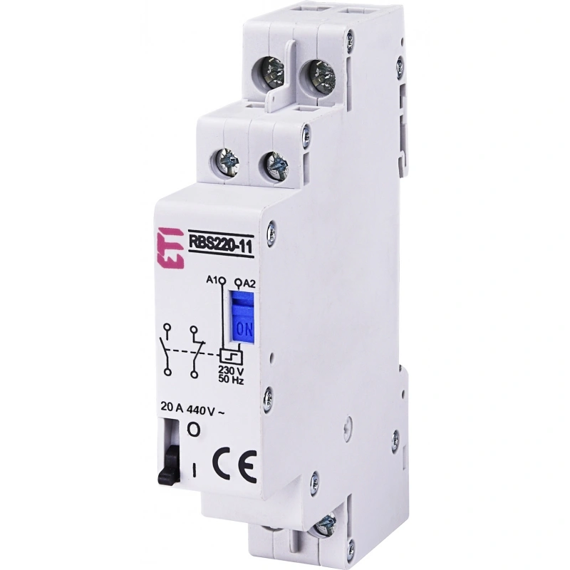 RBS220-11-230V AC Stycznik bistabilny 20A 2-biegunowy(1zwierny 1-rozwierny), 1-modułowy