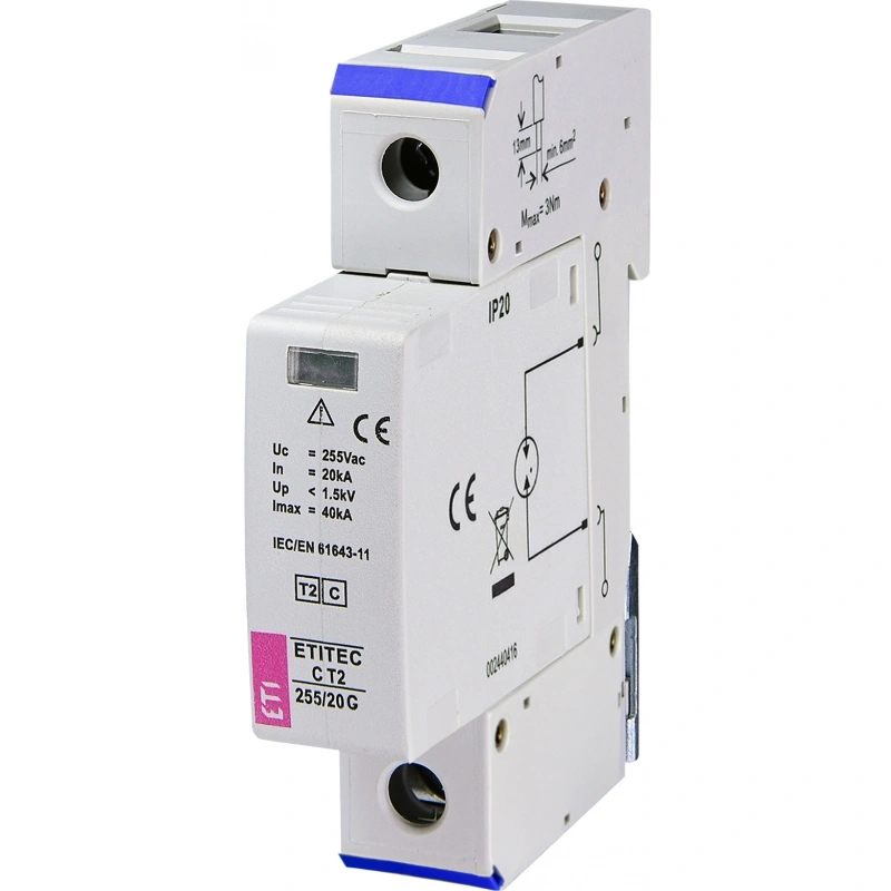ETITEC C T2 255/20 G Ogranicznik przepięć T2 (C) - z iskiernikiem