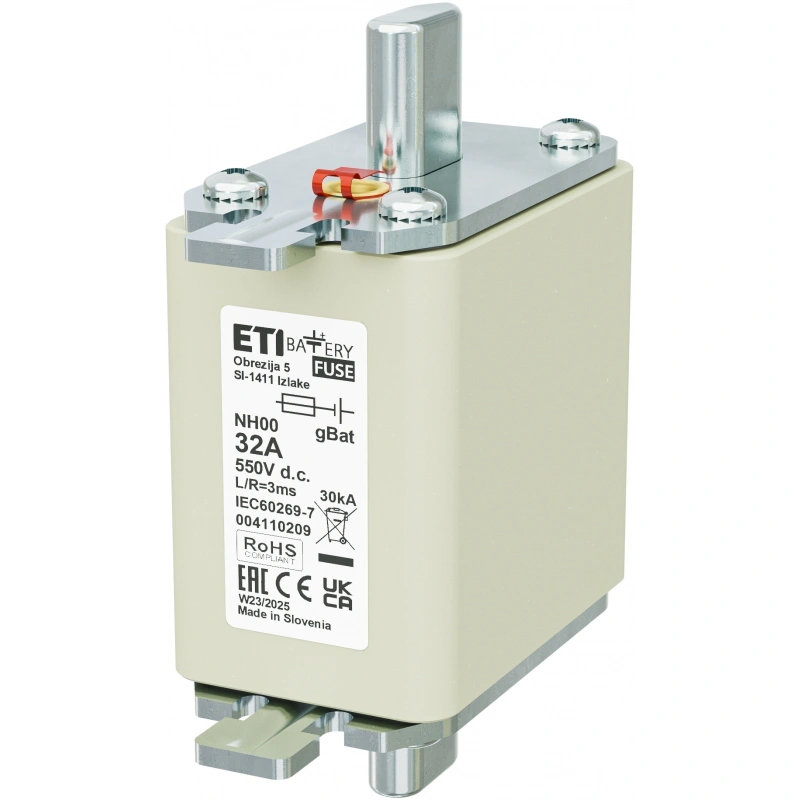 NH00 gBat 32A/550V DC Wkładka topikowa NH - do ochrony akumulatorów, magazynów energii / DC