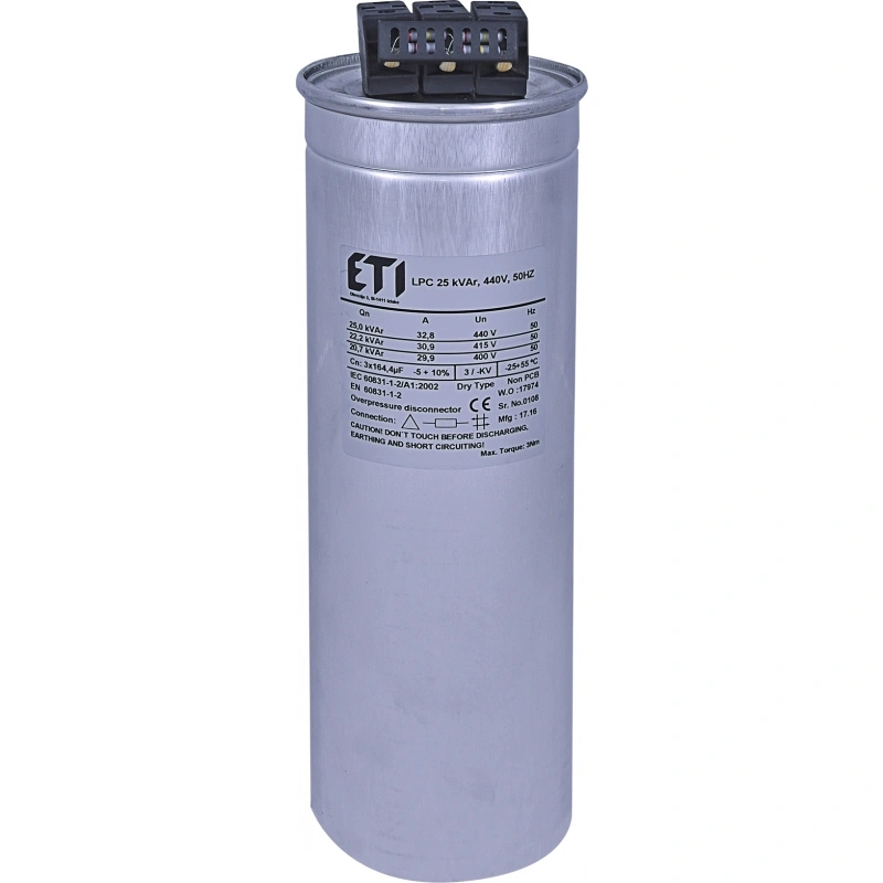 LPC 25 kVAr, 440V, 50Hz Kondensator
