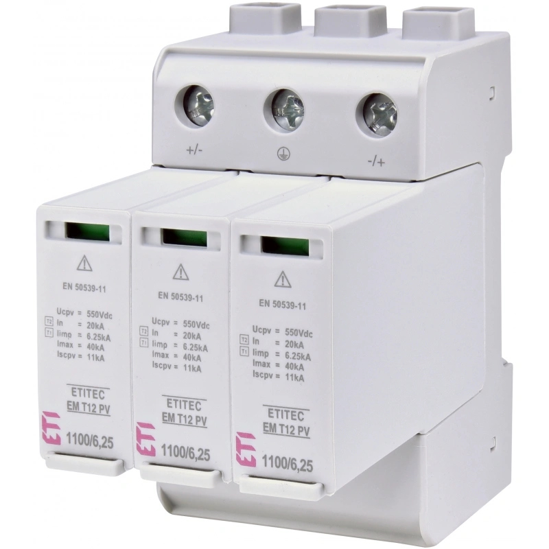 ETITEC EM T12 PV 1100/6,25 Y Ogranicznik przepięć T1, T2 (B, C) - do systemów PV