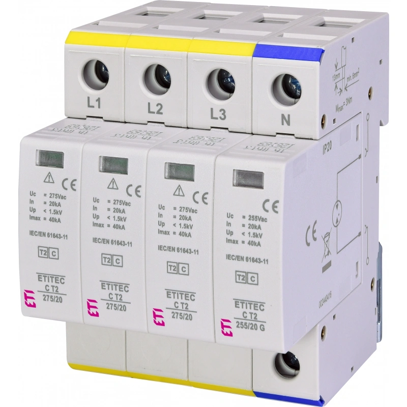 ETITEC C T2 275/20 3+1 Ogranicznik przepięć T2 (C)