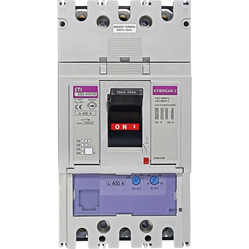 EB2 400/3S 400A 3p wyłącznik mocy 3P, 50kA, wyzw. TM