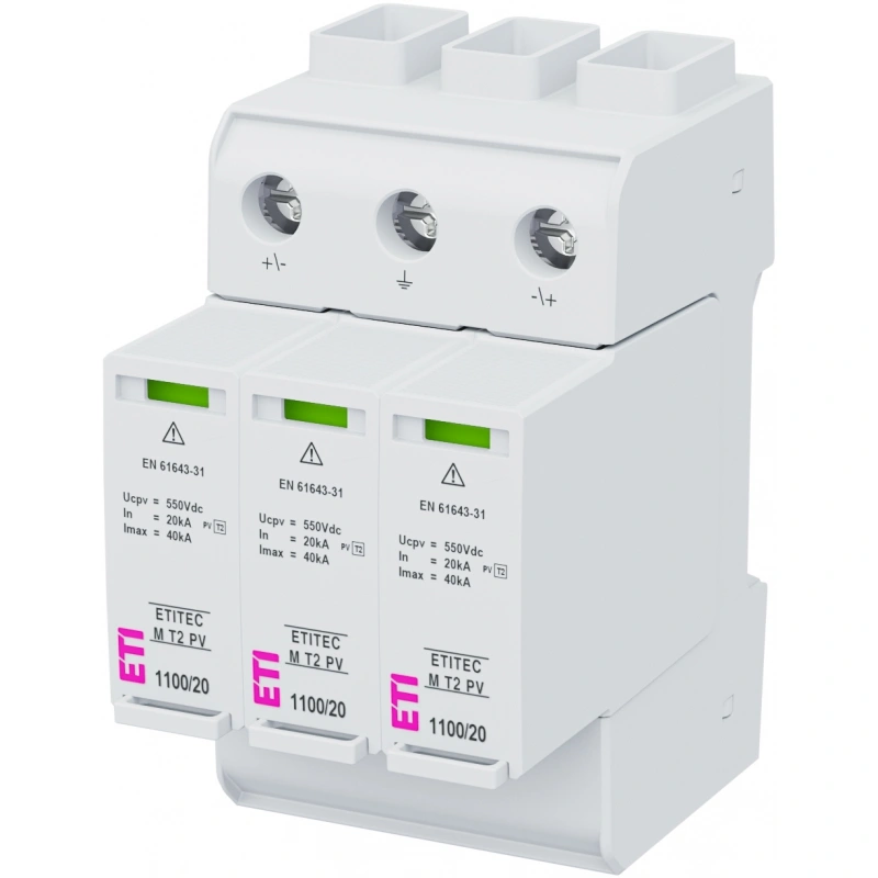 ETITEC M T2 PV 1100/20 Y Ogranicznik przepięć T2 (C) - do systemów PV