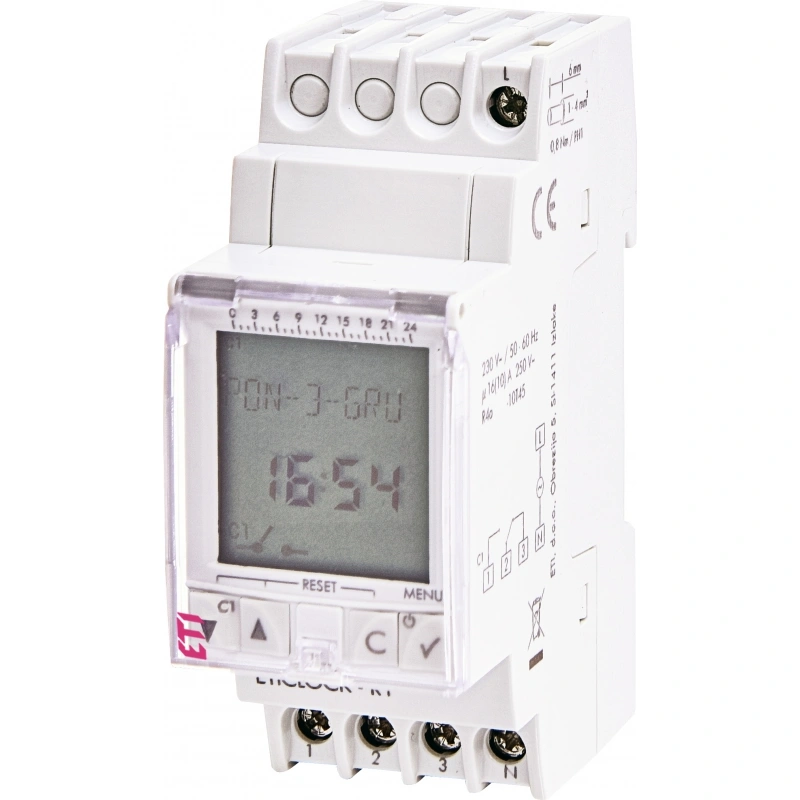 ETICLOCK-R1 Cyfrowy programator czasowy jednokanałowy