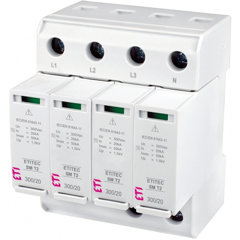 Ogranicznik przepięć ETITEC SM T2 300/20 4+0