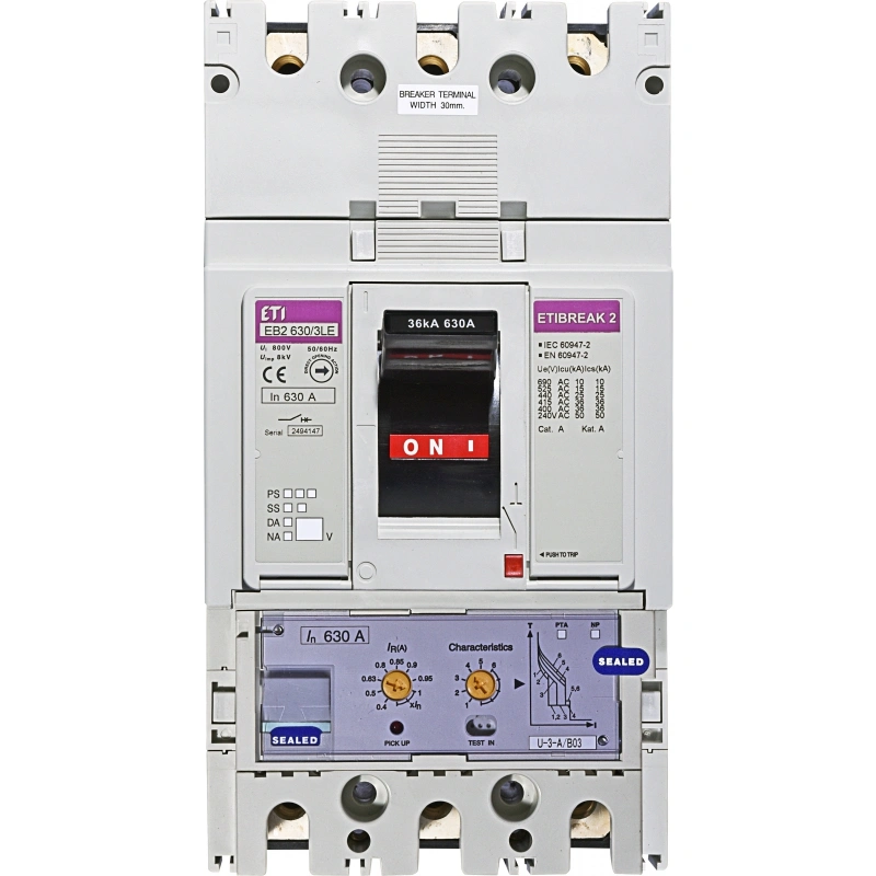 EB2 630/3LE 630A 3p wyłącznik mocy 3P, 36kA, wyzw. elektroniczny