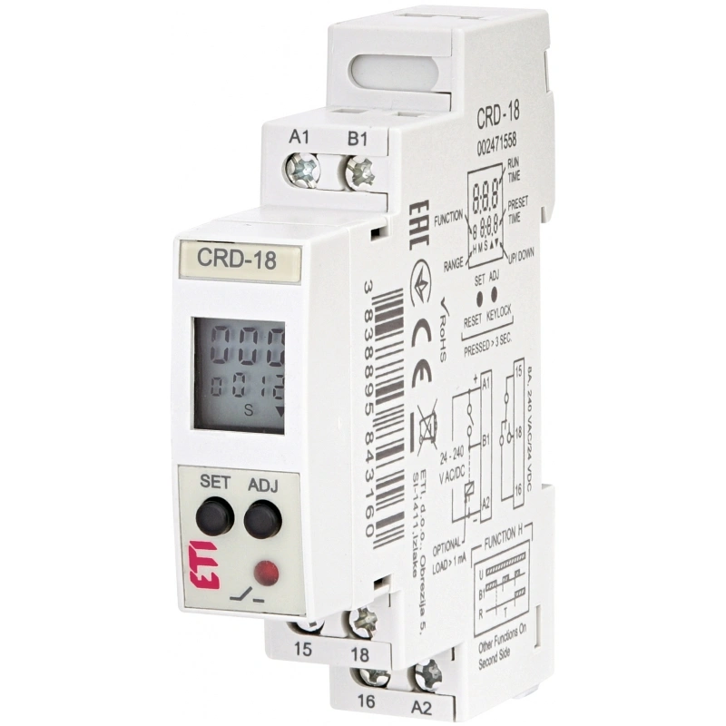 CRD-18 Przekaźnik czasowy 18 funkcji z LCD