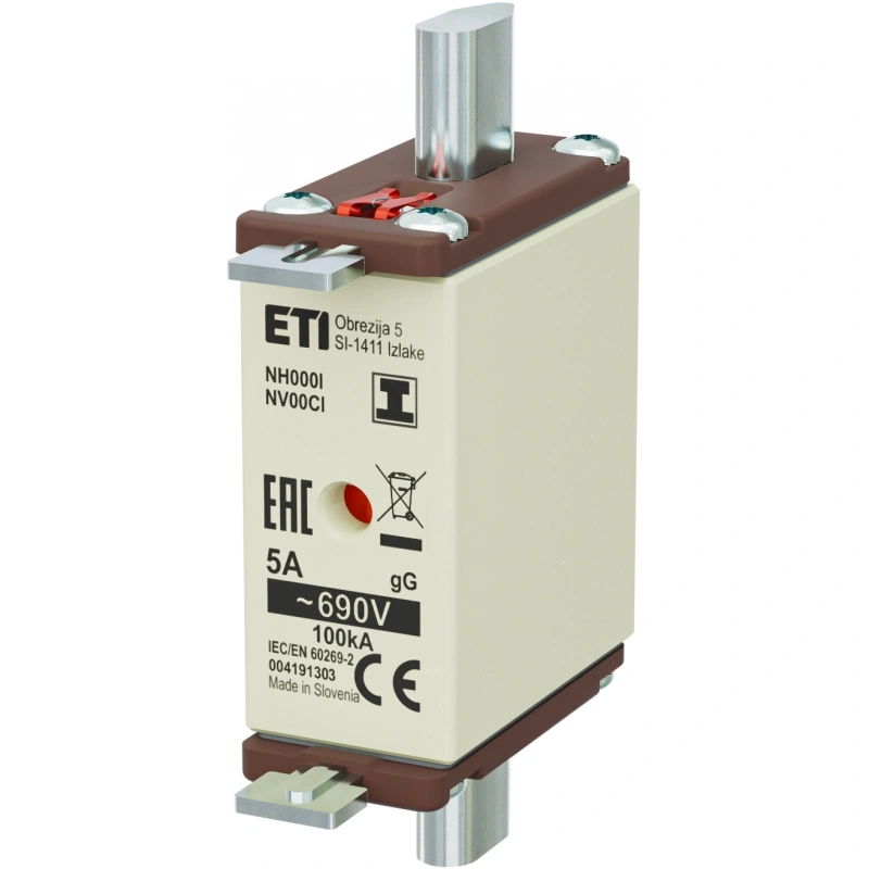 Wkładka top. WT-00C I /GG 6A kombi 690V zaczepy wkładki izolowane