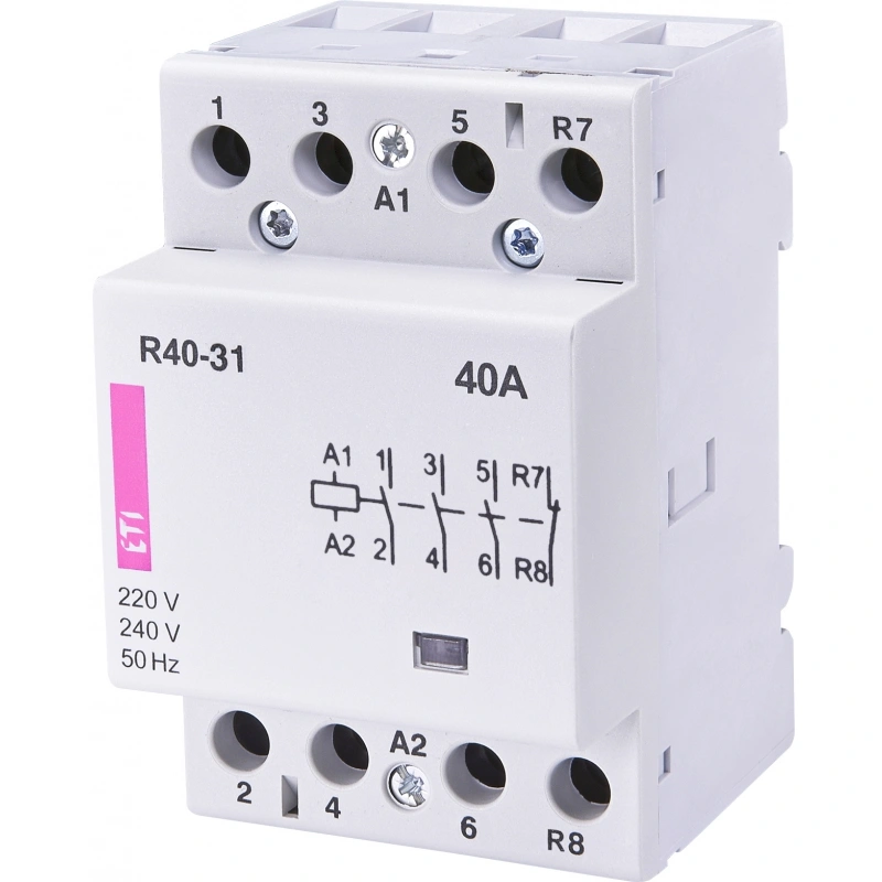 R40-31 230V Stycznik modułowy 40A 3 styki zwierne i 1 rozwierny (3 mod. 4 bieg.)