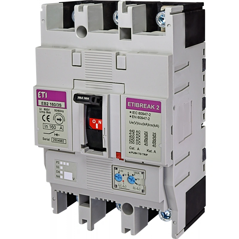 EB2 160/3S 160 3P wyłącznik mocy 3P, 36kA