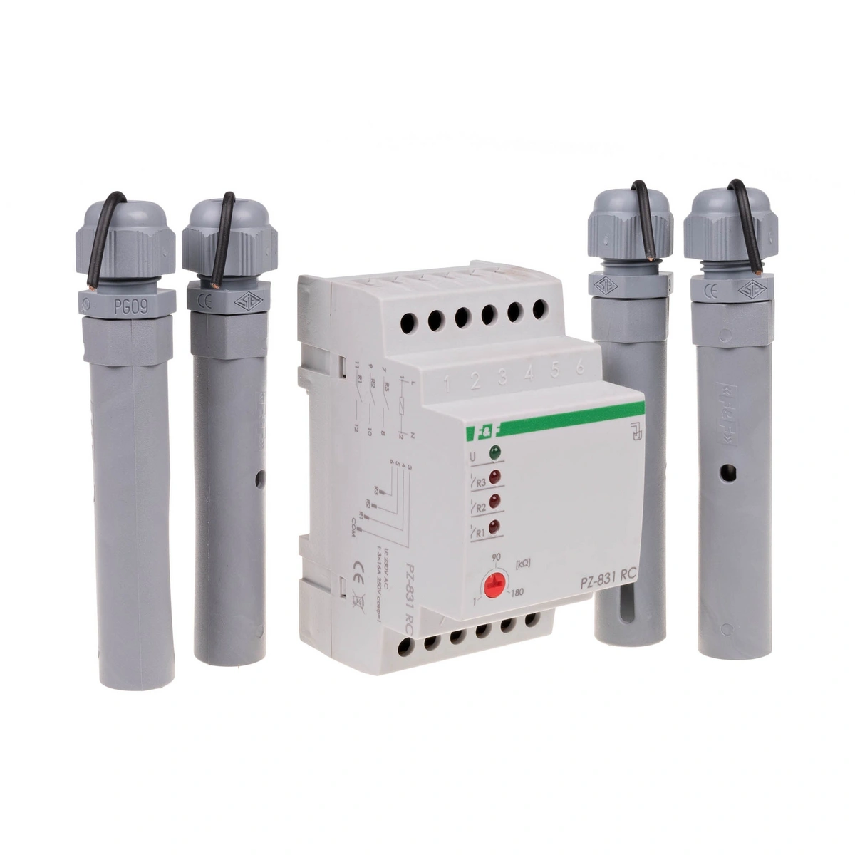 Przekaźnik kontroli poziomu cieczy 3xNO 230V PZ-831 RC