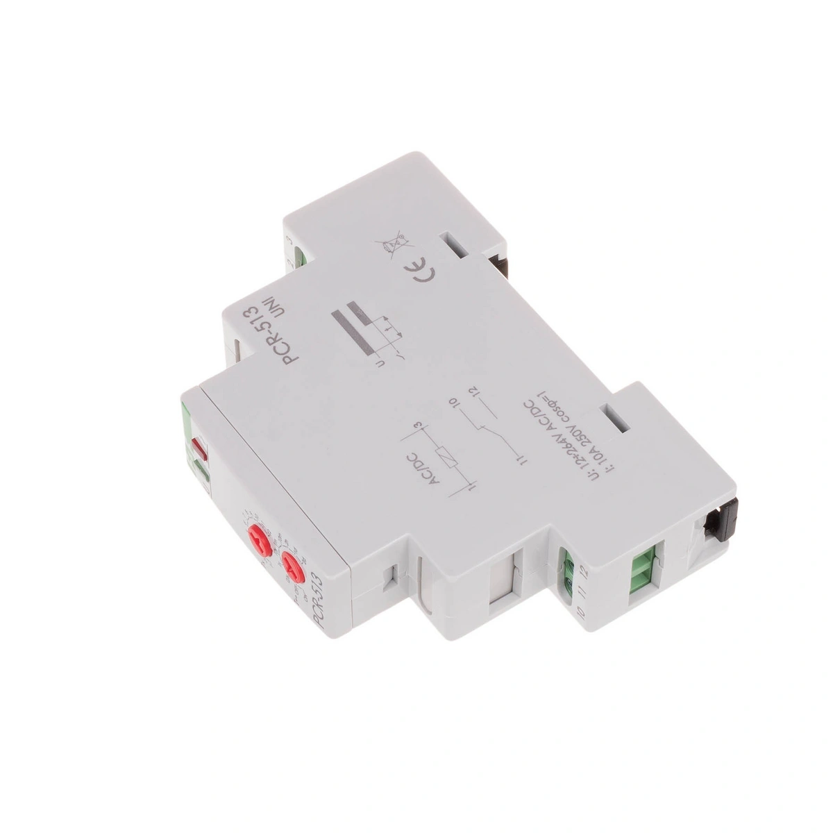 Przekaźnik czasowy PCR-513U 12-264V AC/DC 0.1s-24h, opóźnione załączanie