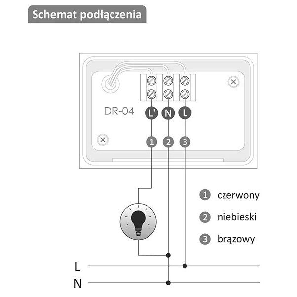 czujnik ruchu PIR 180 st., czarny IP65
