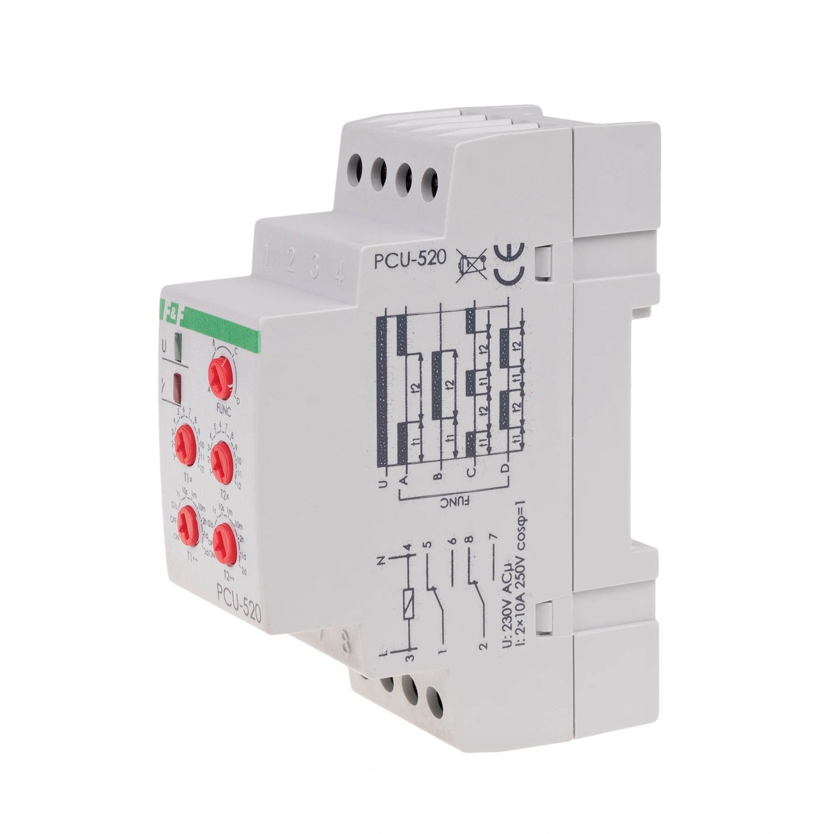 Przekaźnik czasowy PCU-520 styk 2x8A 230V
