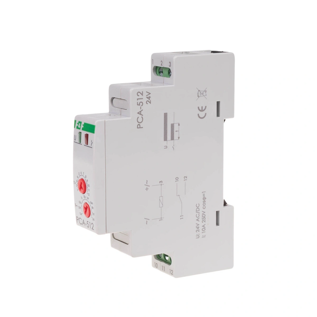 Przekaźnik czasowy awersyjny, styki: 1NO/NC 24V PCA-512-24V