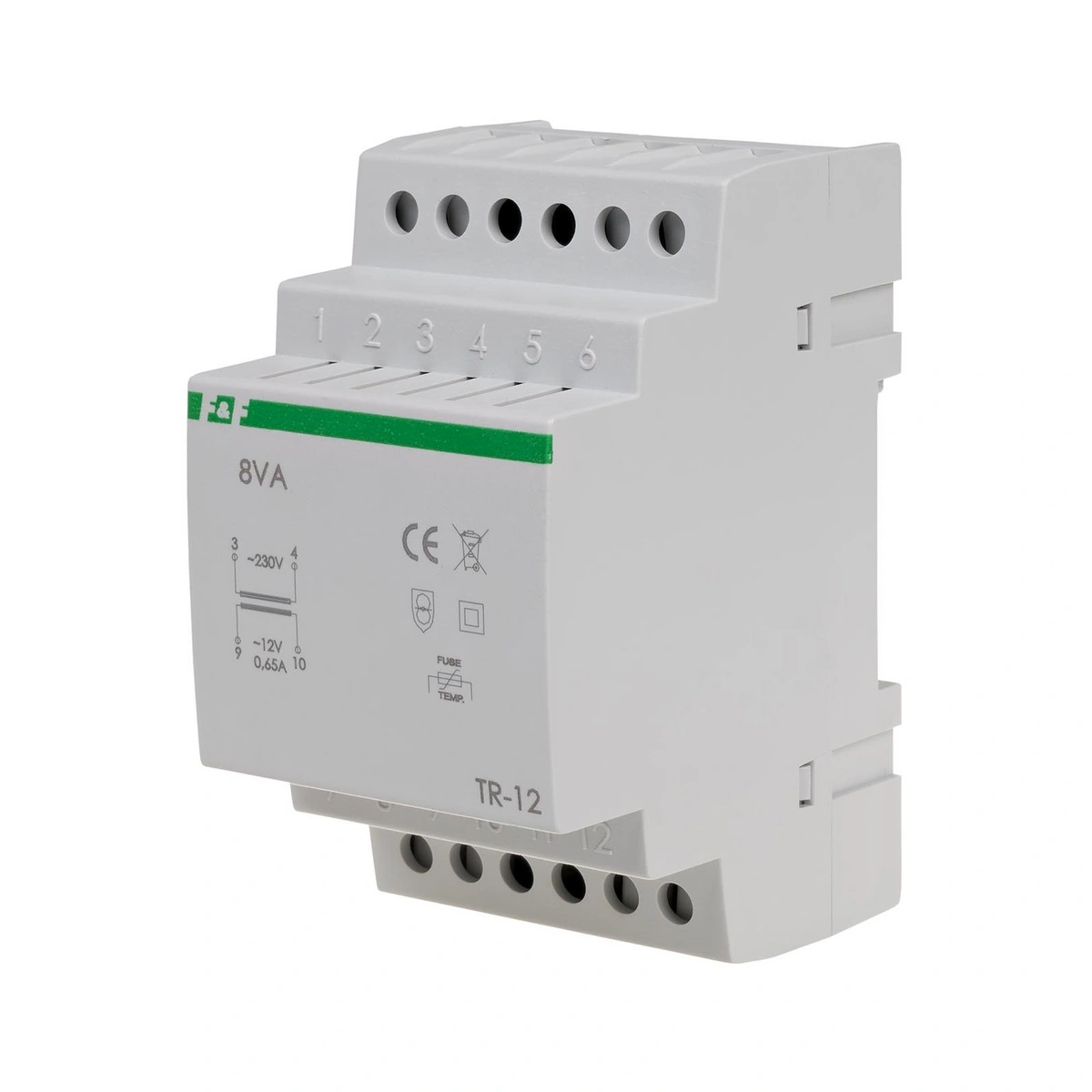 transformator TR-12 3mod.230V/12V 8VA