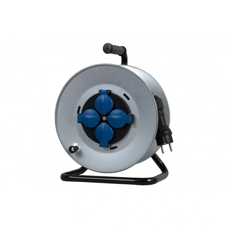 Przedłużacz bębnowy GUMA 50mb 4x230V OW 3x2,5mm2 IP44, bęben metal