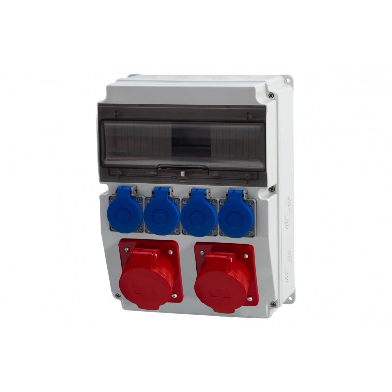 Rozdzielnica CAJA 12M - gniazda 16A 5p, 32A 5p, 4x230V IP44