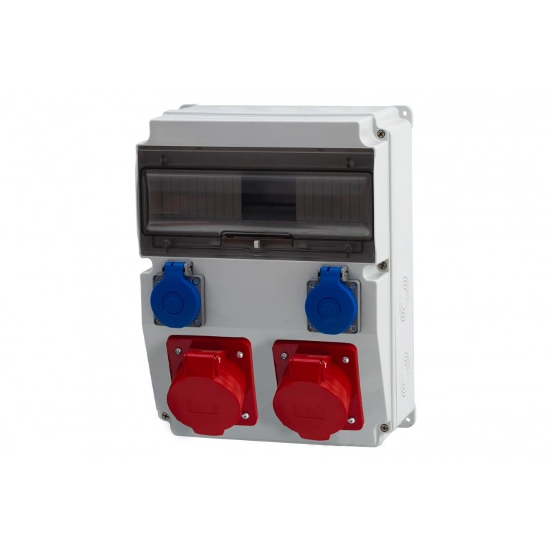 Rozdzielnica CAJA 12M - gniazda 2x16A 5p, 2x230V IP44