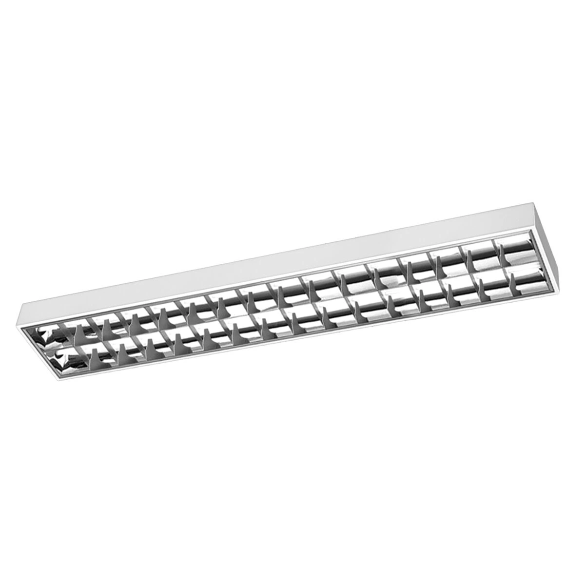 oprawa rastrowa do LED n/t 2x120 T8 G13 IP20, biały