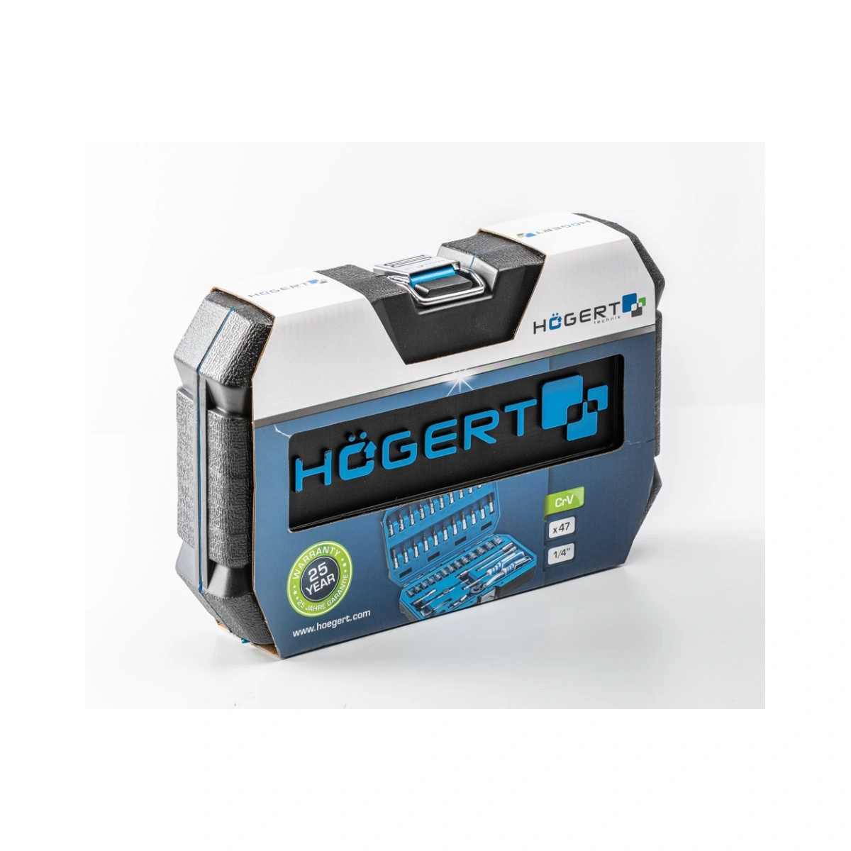 zestaw narzędziowy 46 szt., CrV, grzechotka 1/4