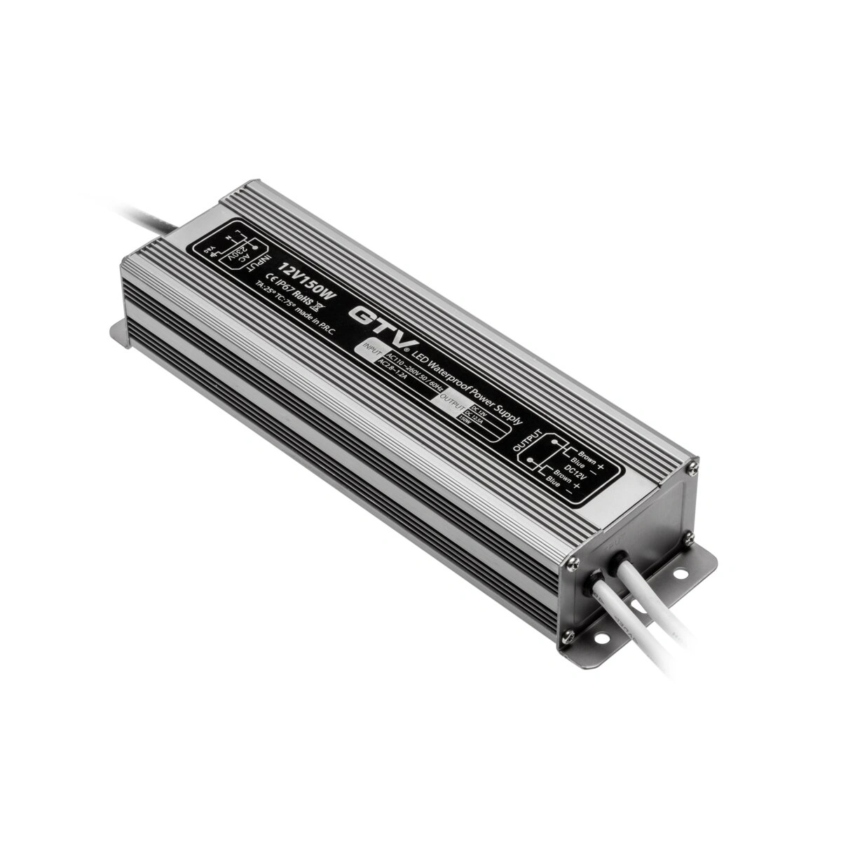 transformator LED WE: 220V-240V~50Hz WY: 12V DC/150W I67
