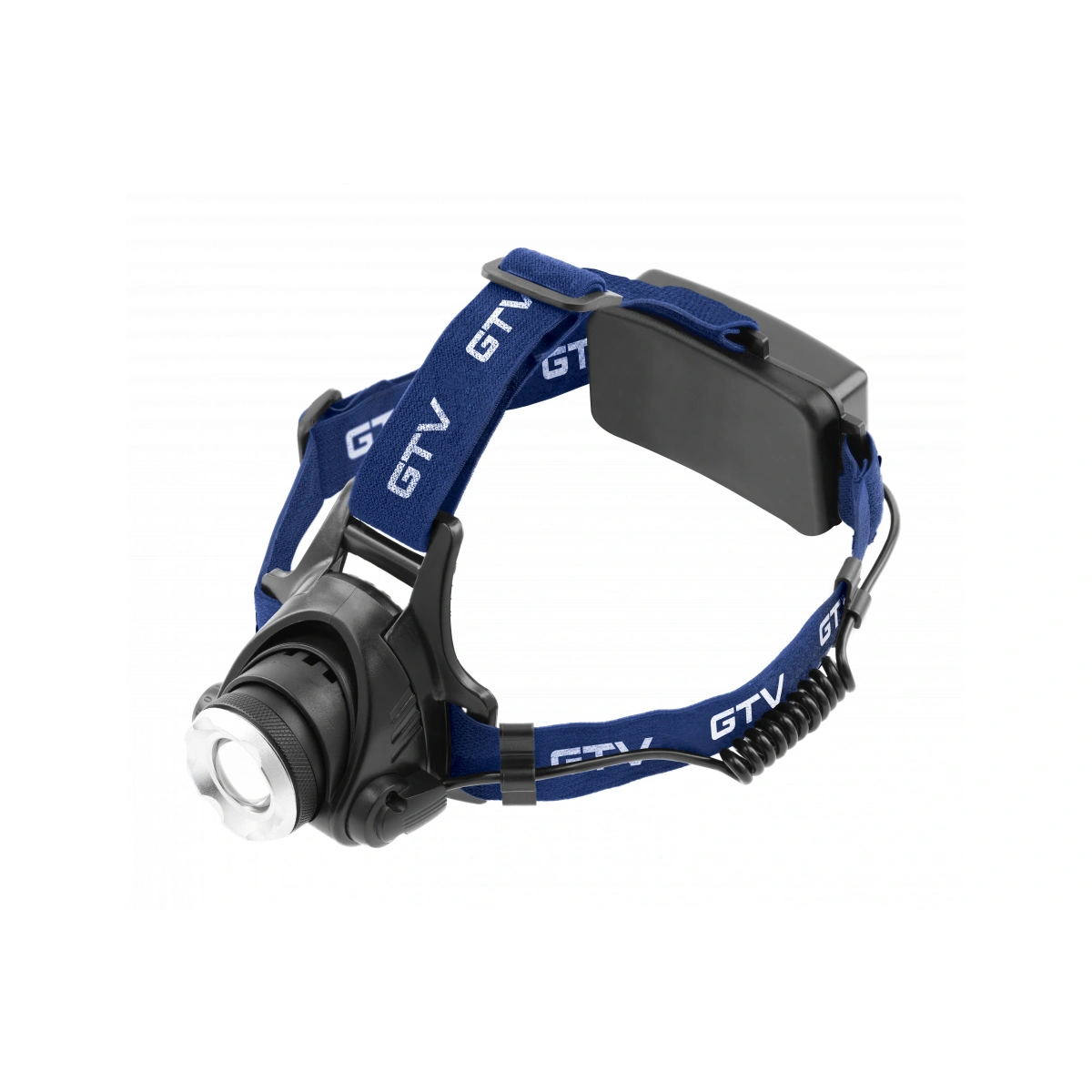 Latarka czołowa LED 6W 350lm IP44, czarny, biały zimny [baterie 2xAAA][zasięg 275m]