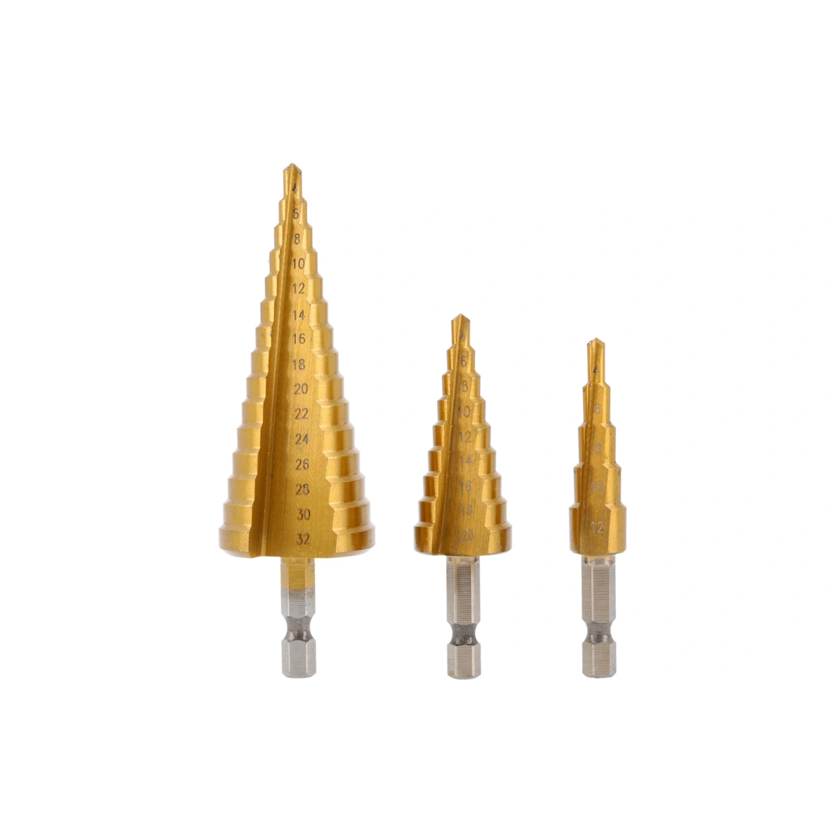 Wiertło stopniowe zestaw 4-32mm [1kpl.=3szt.]