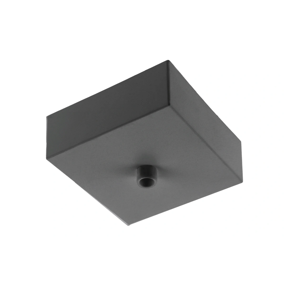 Osłona sufitowa aluminiowa kwadratowa ze złączką zaciskową i uziemieniem [80x80x28mm] IP20, czarny
