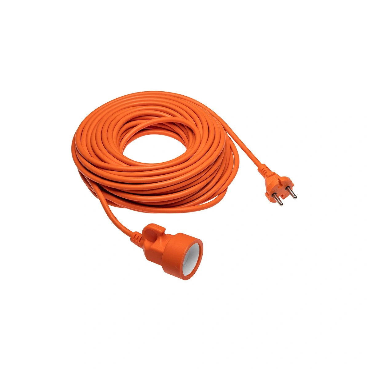 Przedłużacz 1-gniazdowy 10mb, 2x1mm2, pomarańczowy