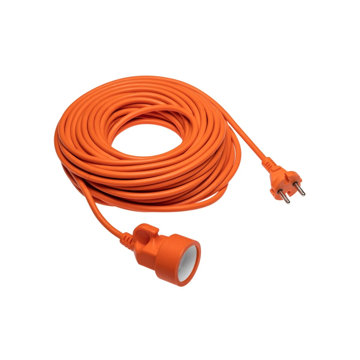 Przedłużacz 1-gniazdowy 20mb, 2x1mm2, pomarańczowy