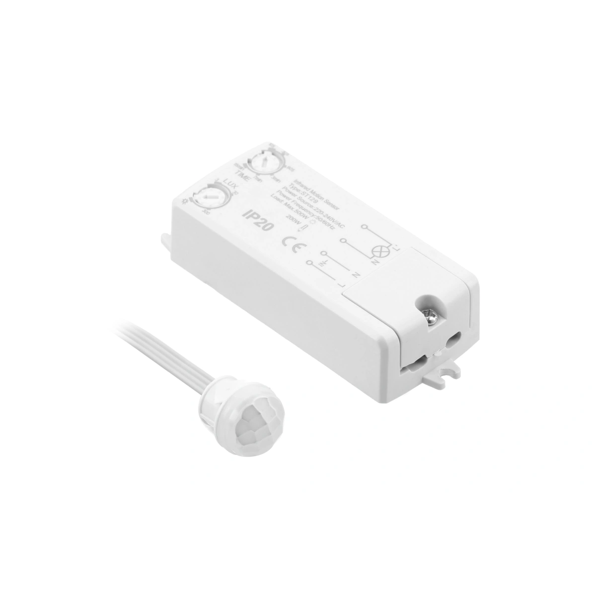 czujnik ruchu p/t 360' CR-18 IP65 max.800W, biały [z sondą]