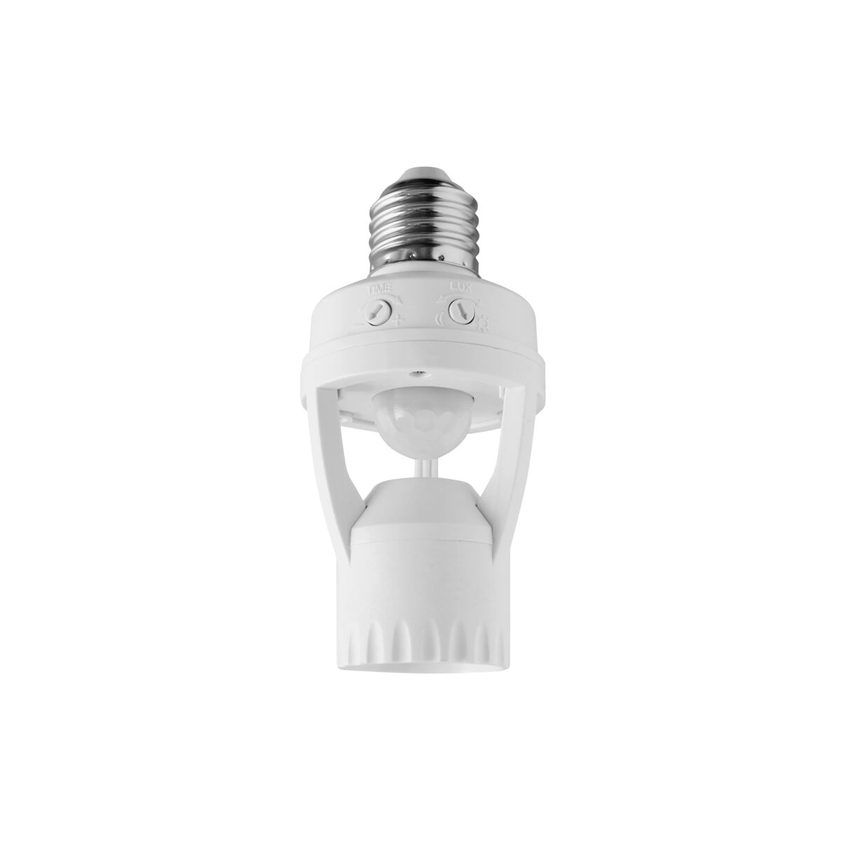 Oprawka na żarówkę E27 z czujnikiem ruchu 360' CR-6 IP20 max.60W [LED 60W], biały