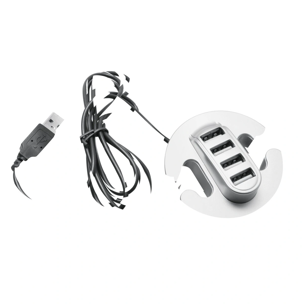 Hub – 4 porty USB, srebrny