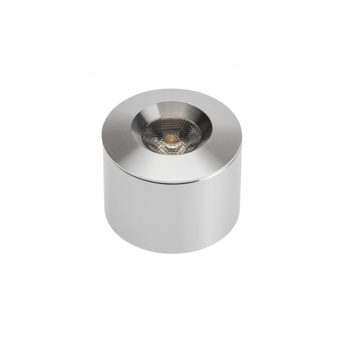 Oprawa punktowa LED MERLIN 3W 210lm, aluminium, biały ciepły [z dystansem, z przewodem 1,5m i złączką]