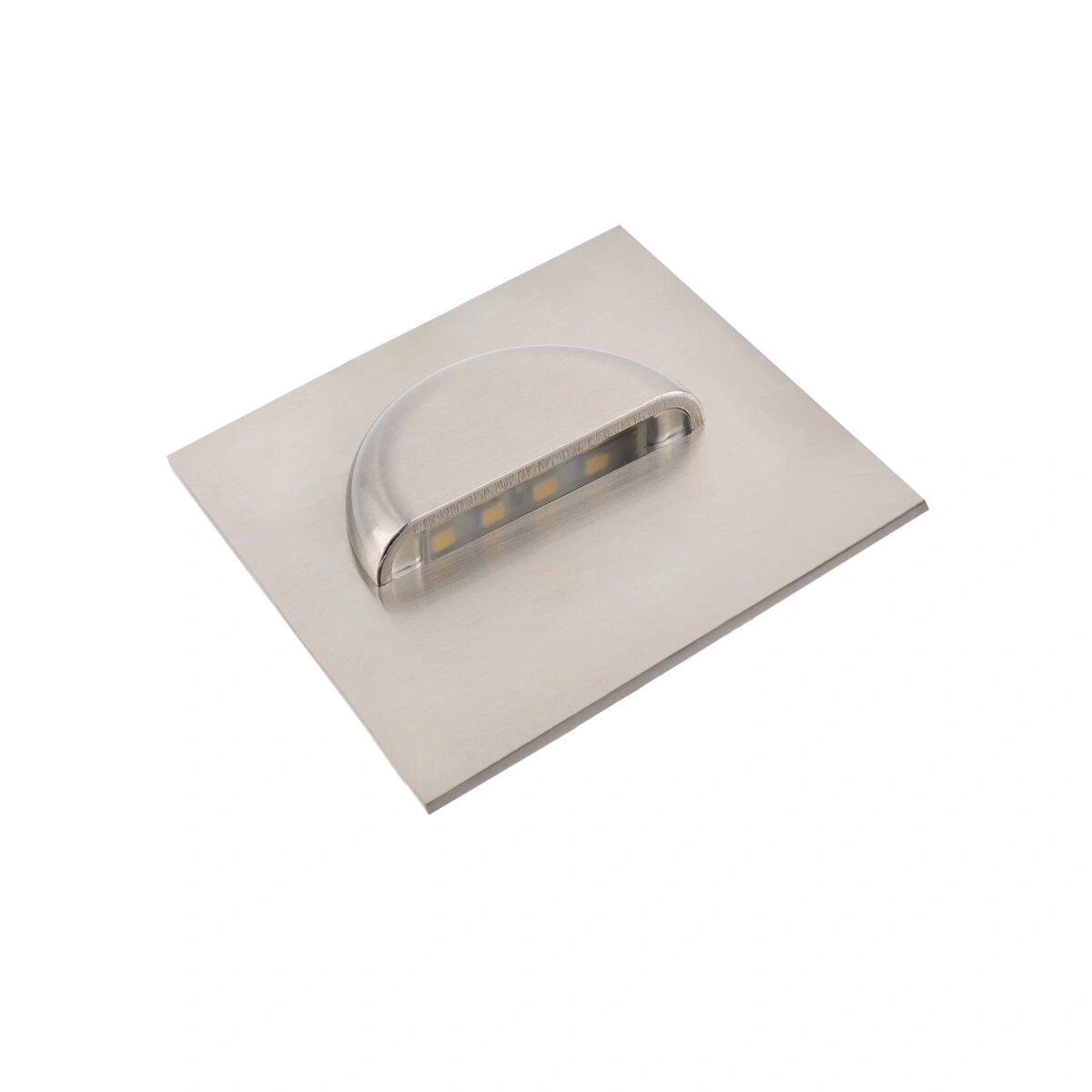oprawa schodowa LED ESCADA KA 0,8W 70lm 12V DC IP20 IK08, kwadratowa, transparentna, inox, biały neutralny