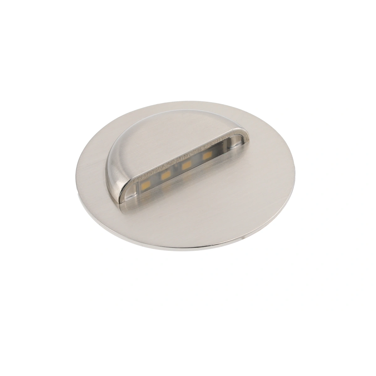 oprawa schodowa LED ESCADA OA 0,8W 70lm 12V DC IP20 IK08, okrągła, transparentna, inox, biały neutralny