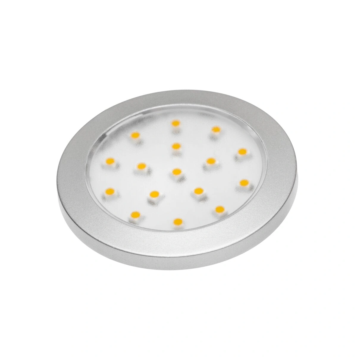oprawa meblowa LED LUMINO 1,5W 85lm, srebrny, biały ciepły [z przewodem 2m]