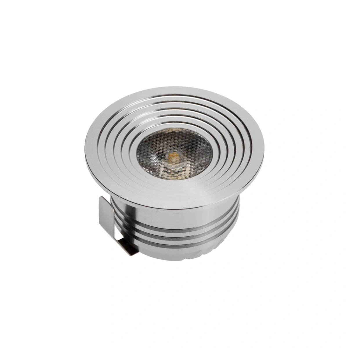 oprawa punktowa LED MACARIO 3W 210lm, aluminium, biały ciepły [wpuszczana, z przewodem 1,5m i złączką]